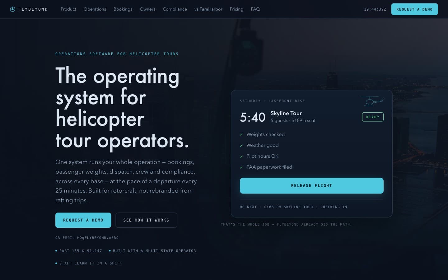 FlyBeyond product screenshot